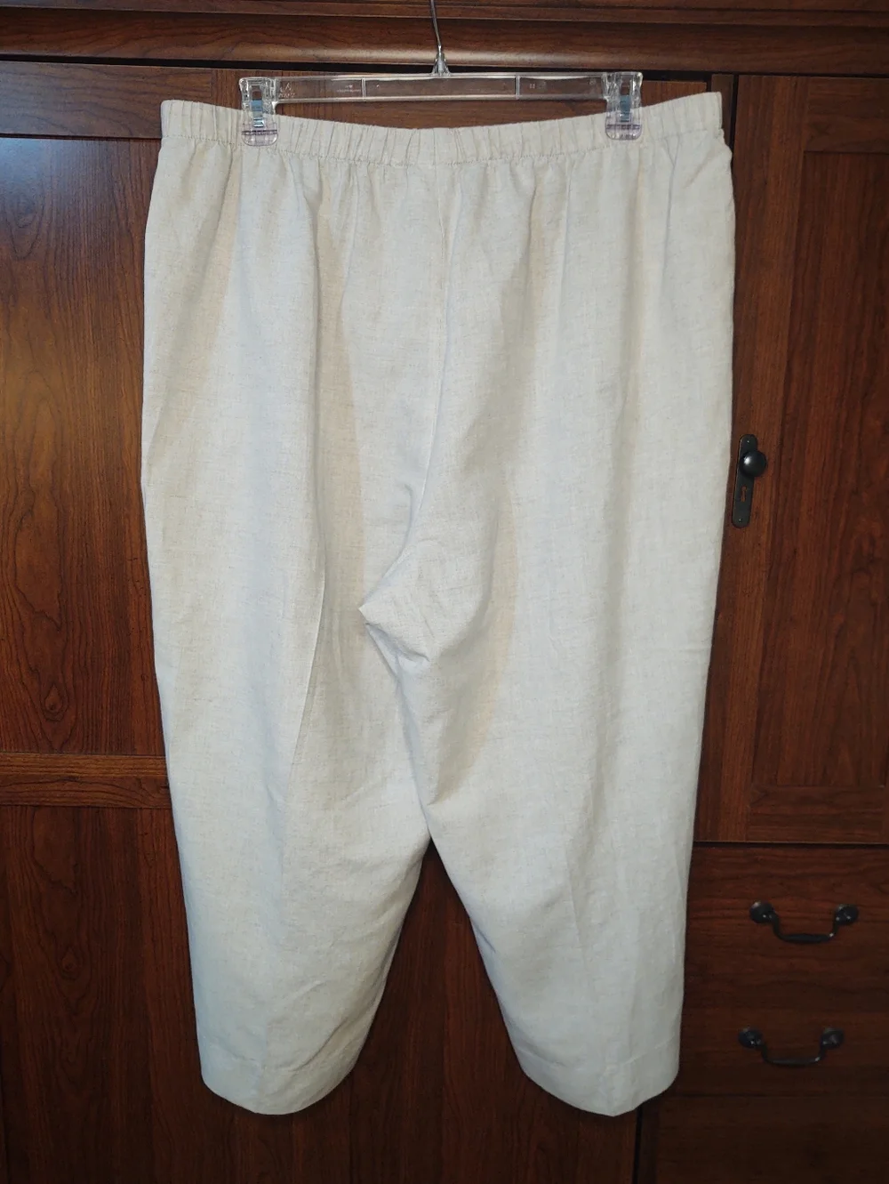 Hot Cotton 100% Linen Cropped Pants 2X - Picture 3 of 10